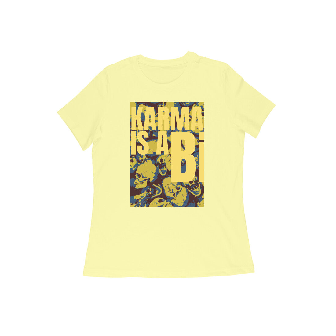 WOMEN'S ROUND NECK T-SHIRT - Karma is a Bi puraidoprints