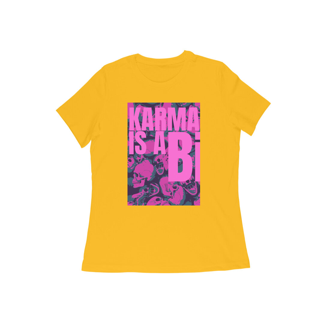 WOMEN'S ROUND NECK T-SHIRT - Karma is a Bi puraidoprints