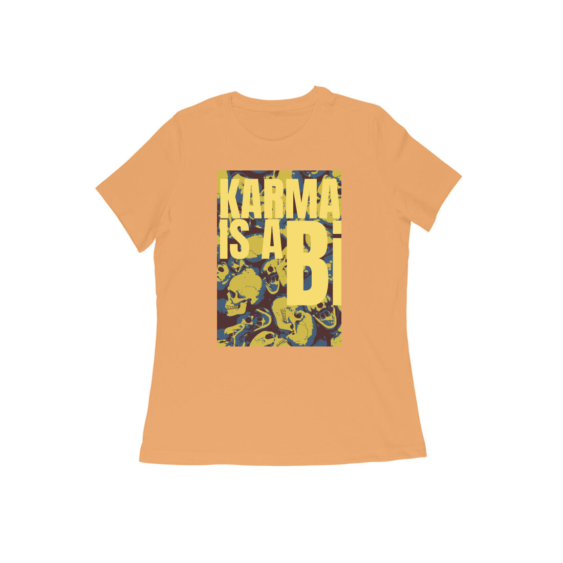 WOMEN'S ROUND NECK T-SHIRT - Karma is a Bi puraidoprints