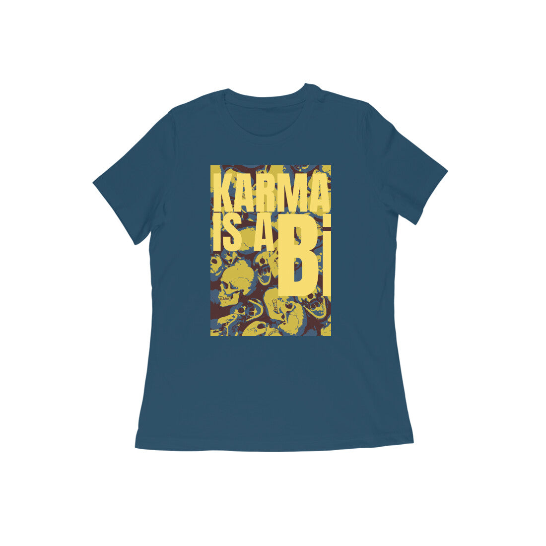 WOMEN'S ROUND NECK T-SHIRT - Karma is a Bi puraidoprints