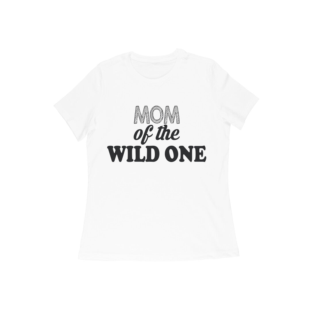 WOMEN'S ROUND NECK T-SHIRT - Mom of the wild one 1 puraidoprints