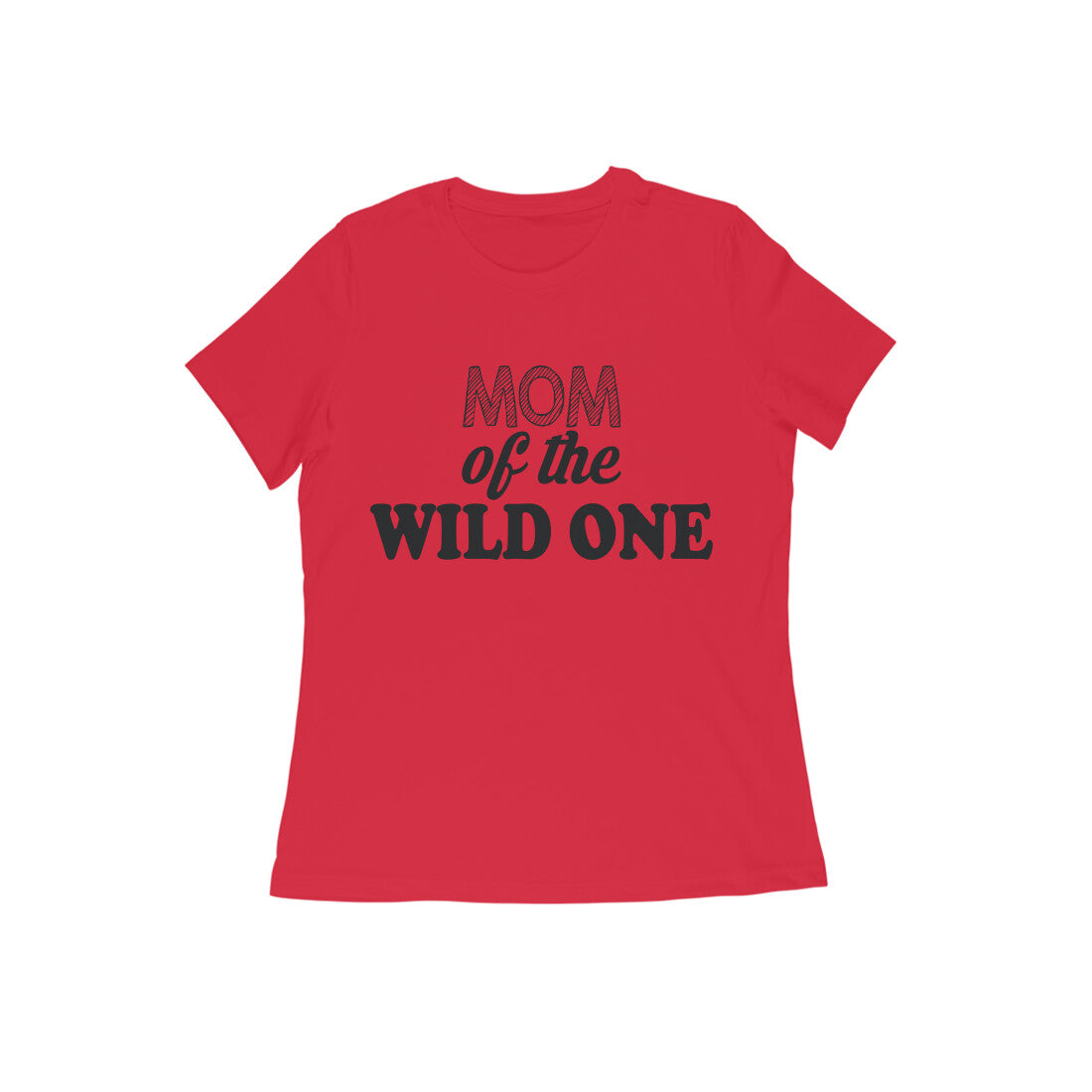 WOMEN'S ROUND NECK T-SHIRT - Mom of the wild one 1 puraidoprints