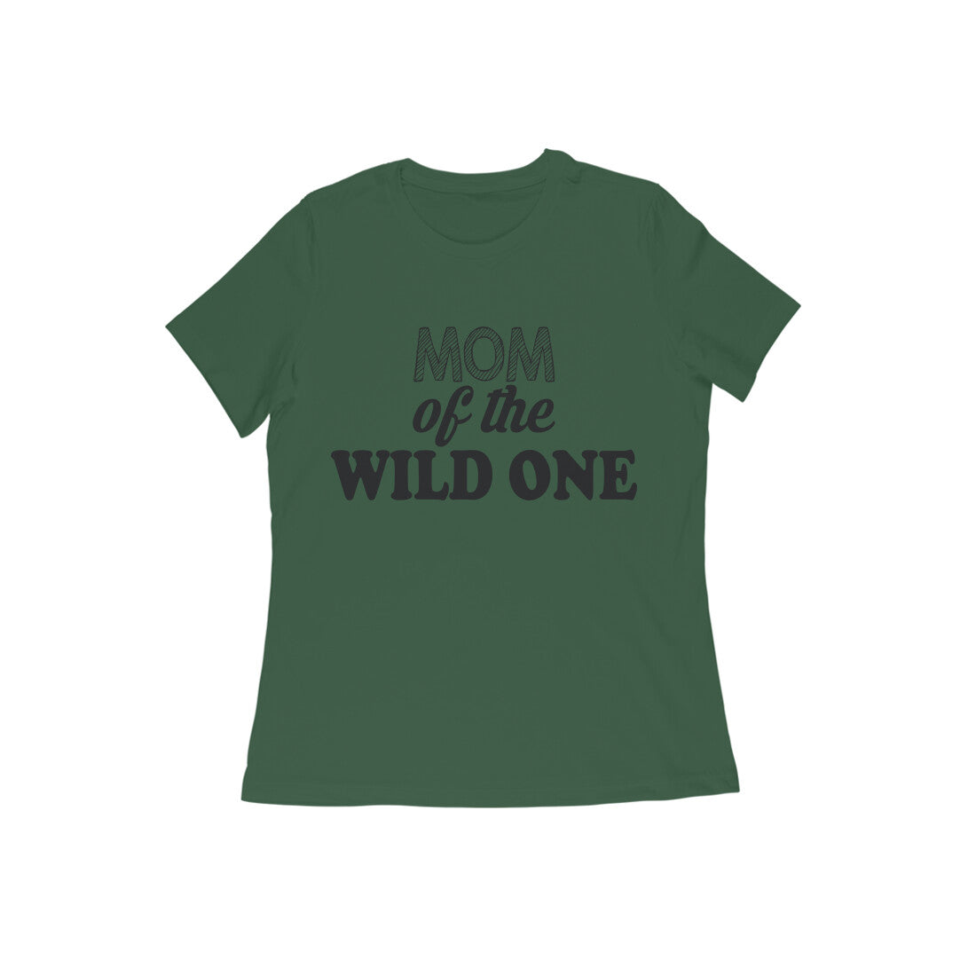 WOMEN'S ROUND NECK T-SHIRT - Mom of the wild one 1 puraidoprints