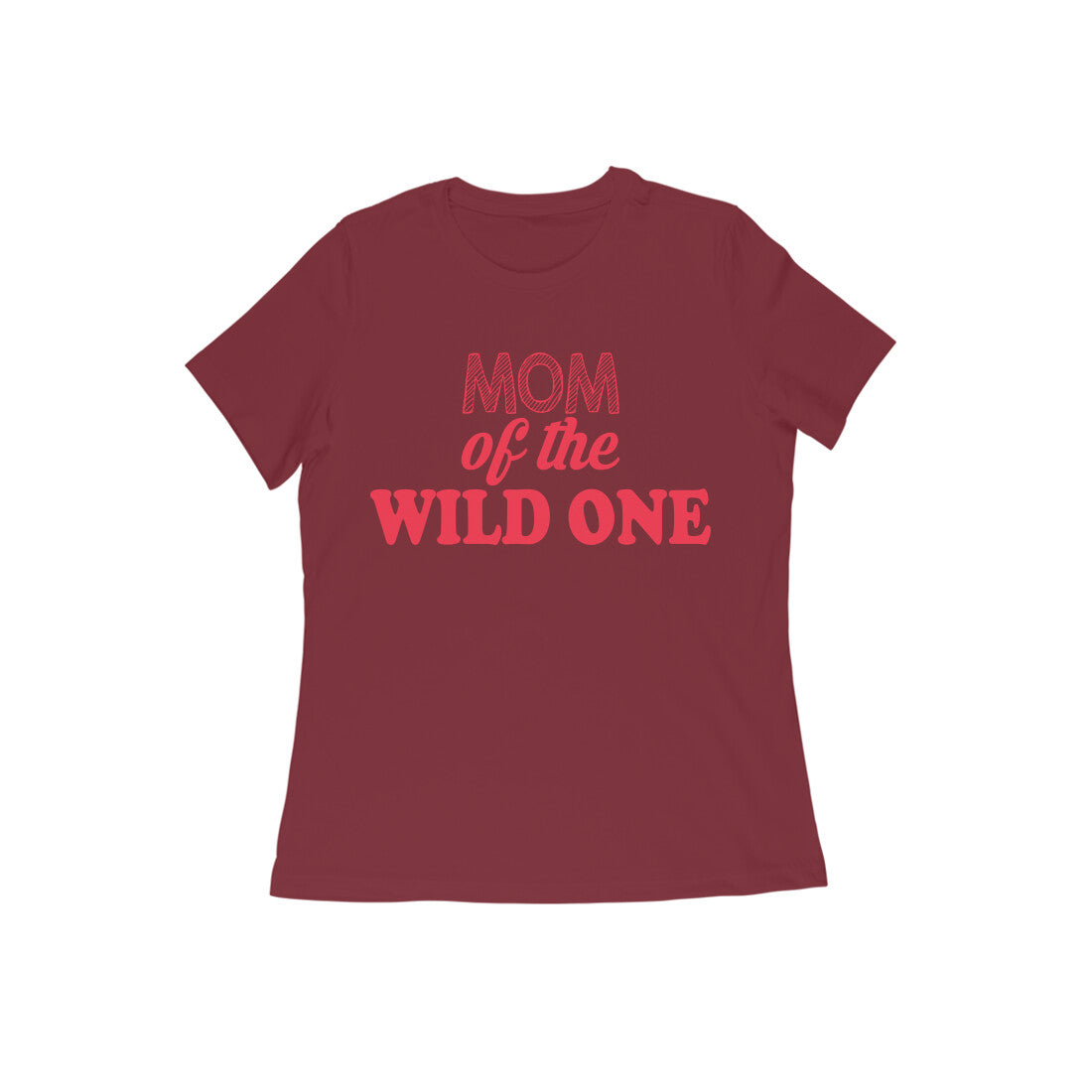 WOMEN'S ROUND NECK T-SHIRT - Mom of the wild one 3 puraidoprints