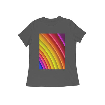 WOMEN'S ROUND NECK T-SHIRT - Rainbow puraidoprints