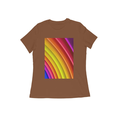 WOMEN'S ROUND NECK T-SHIRT - Rainbow puraidoprints