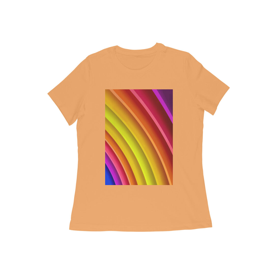 WOMEN'S ROUND NECK T-SHIRT - Rainbow puraidoprints