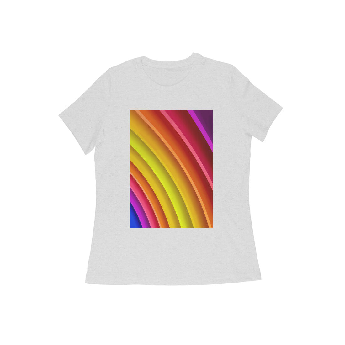 WOMEN'S ROUND NECK T-SHIRT - Rainbow puraidoprints