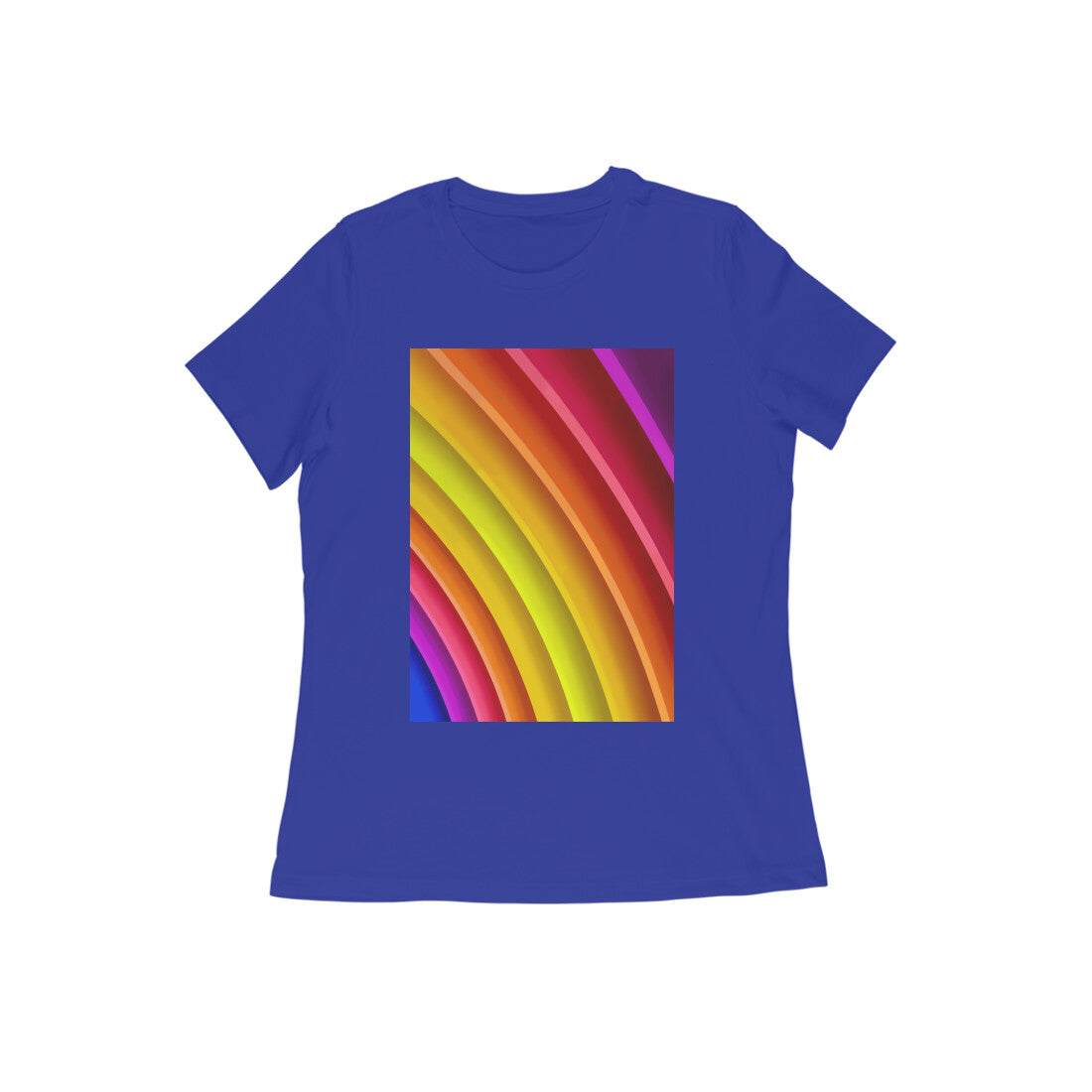 WOMEN'S ROUND NECK T-SHIRT - Rainbow puraidoprints