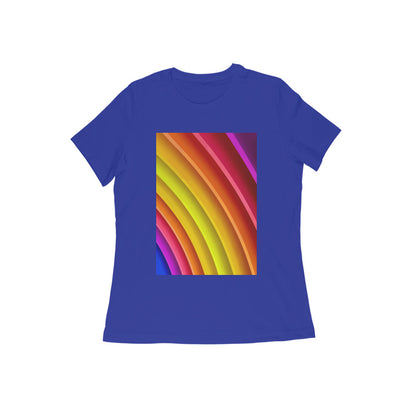 WOMEN'S ROUND NECK T-SHIRT - Rainbow puraidoprints