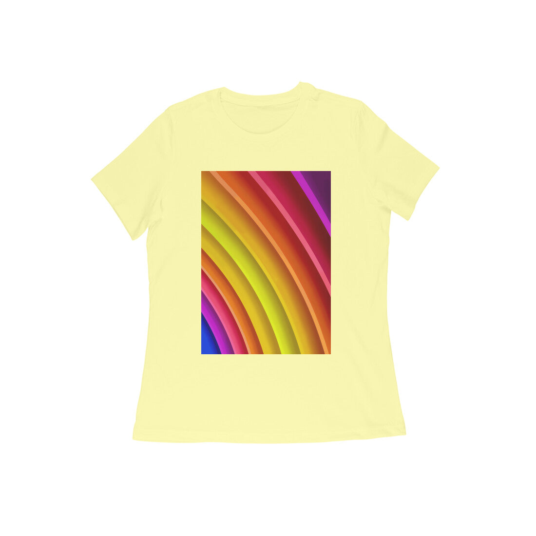 WOMEN'S ROUND NECK T-SHIRT - Rainbow puraidoprints