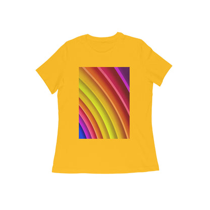 WOMEN'S ROUND NECK T-SHIRT - Rainbow puraidoprints