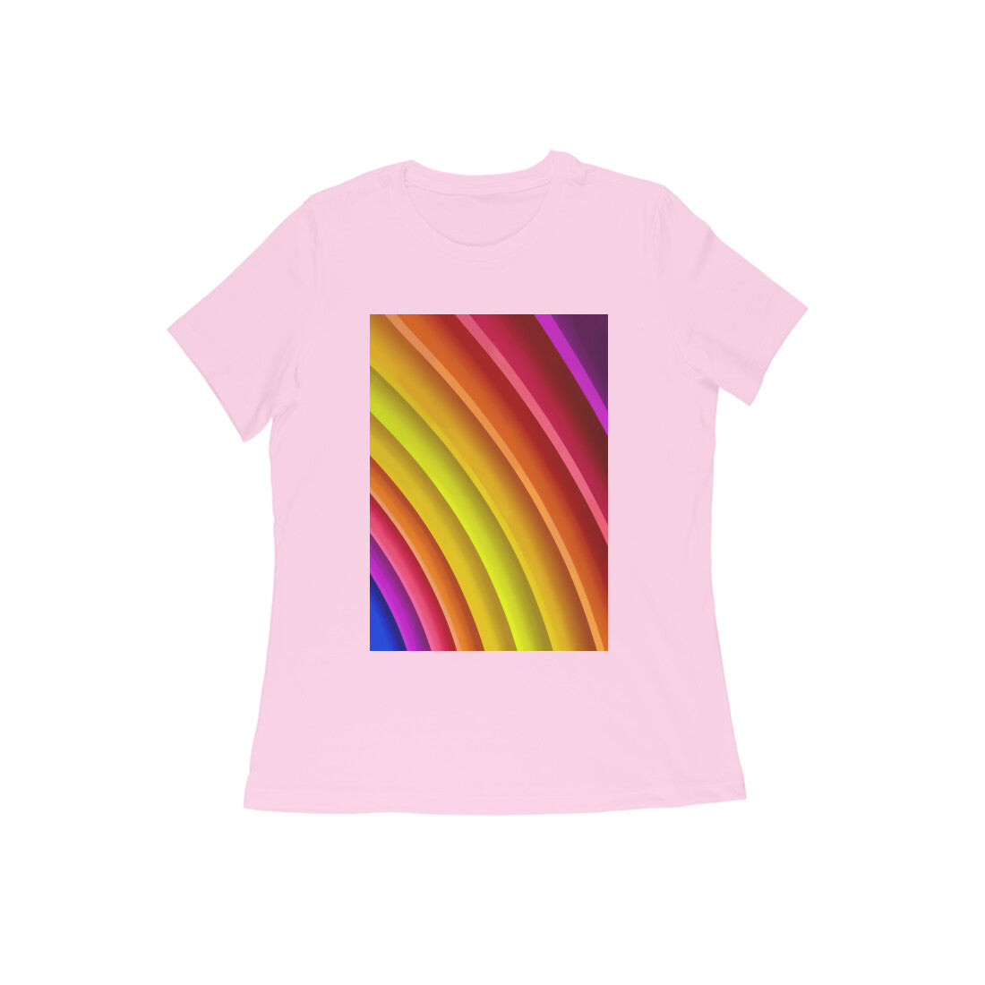 WOMEN'S ROUND NECK T-SHIRT - Rainbow puraidoprints