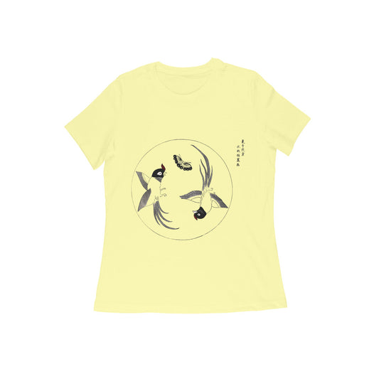 WOMEN'S ROUND NECK T-SHIRT- Taguchi Series (1) design Collection puraidoprints