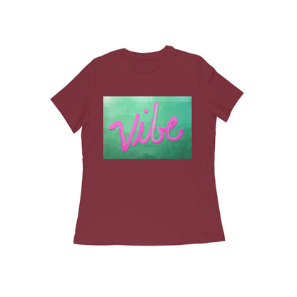 WOMEN'S ROUND NECK T-SHIRT – Vibe puraidoprints