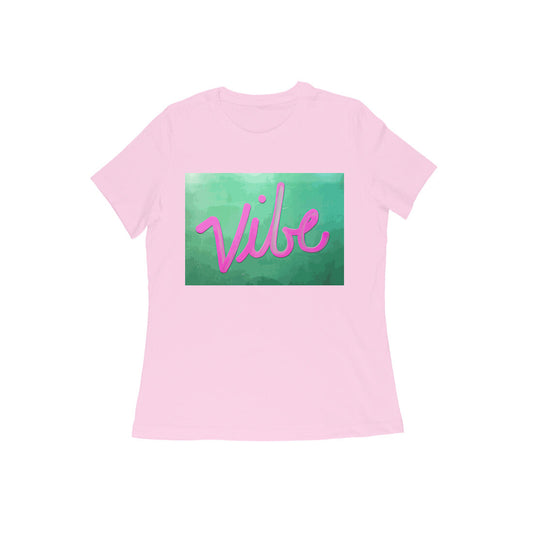 WOMEN'S ROUND NECK T-SHIRT – Vibe puraidoprints