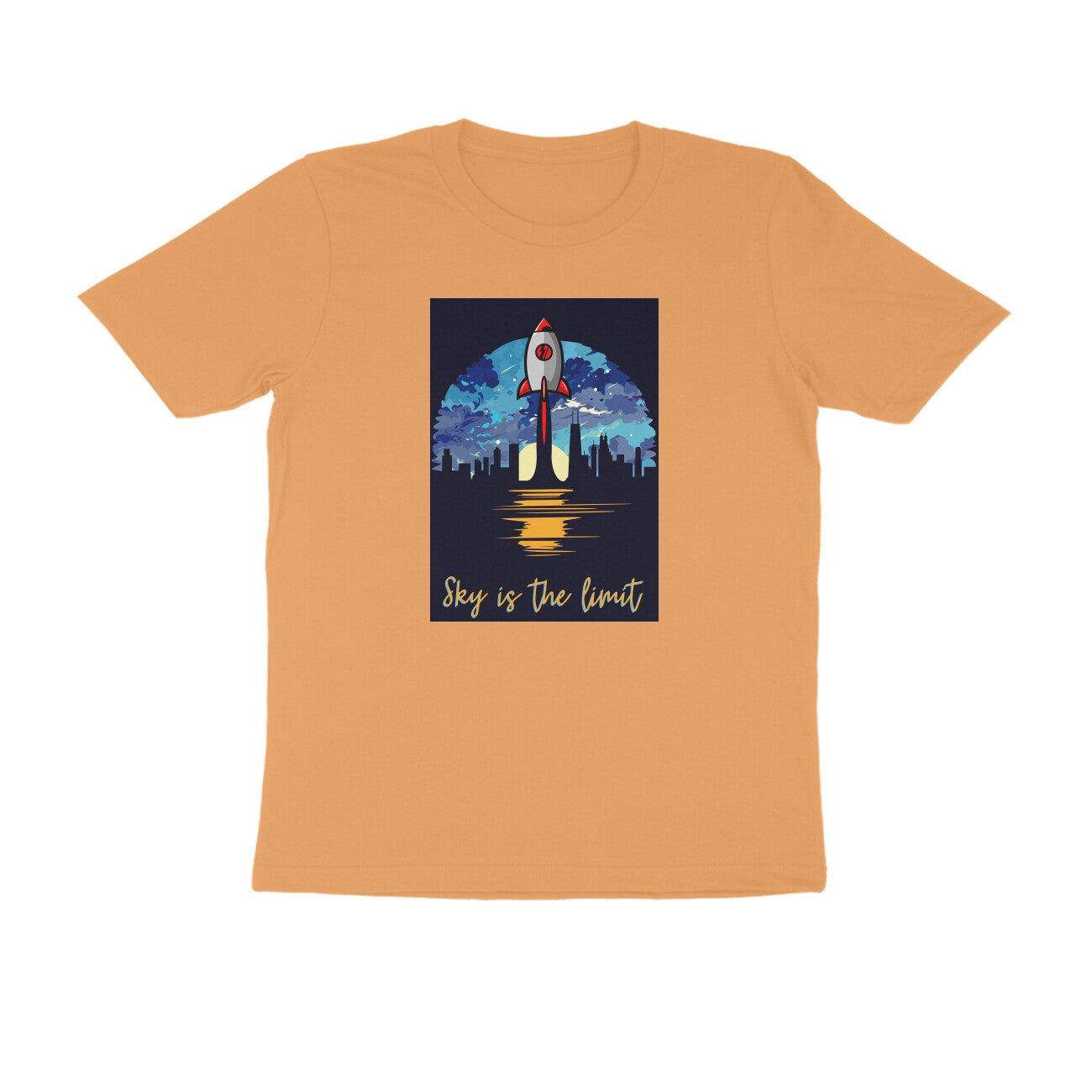 Half-Sleeve Round Neck T-Shirt – Sky is the limit
