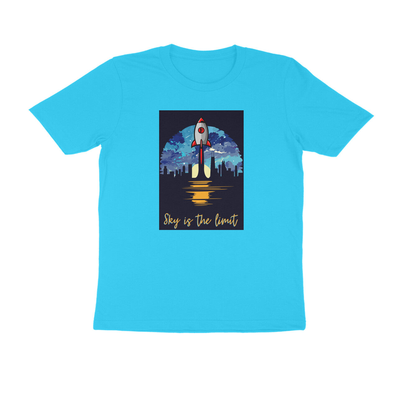 Half-Sleeve Round Neck T-Shirt – Sky is the limit
