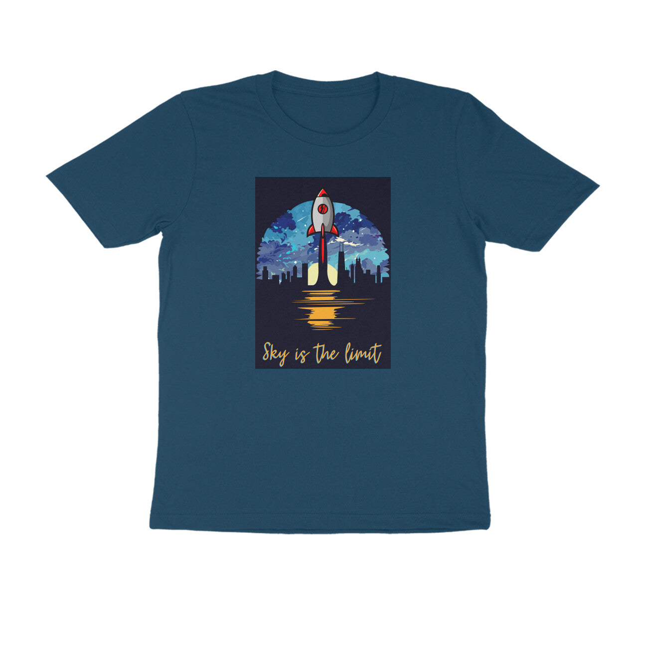 Half-Sleeve Round Neck T-Shirt – Sky is the limit