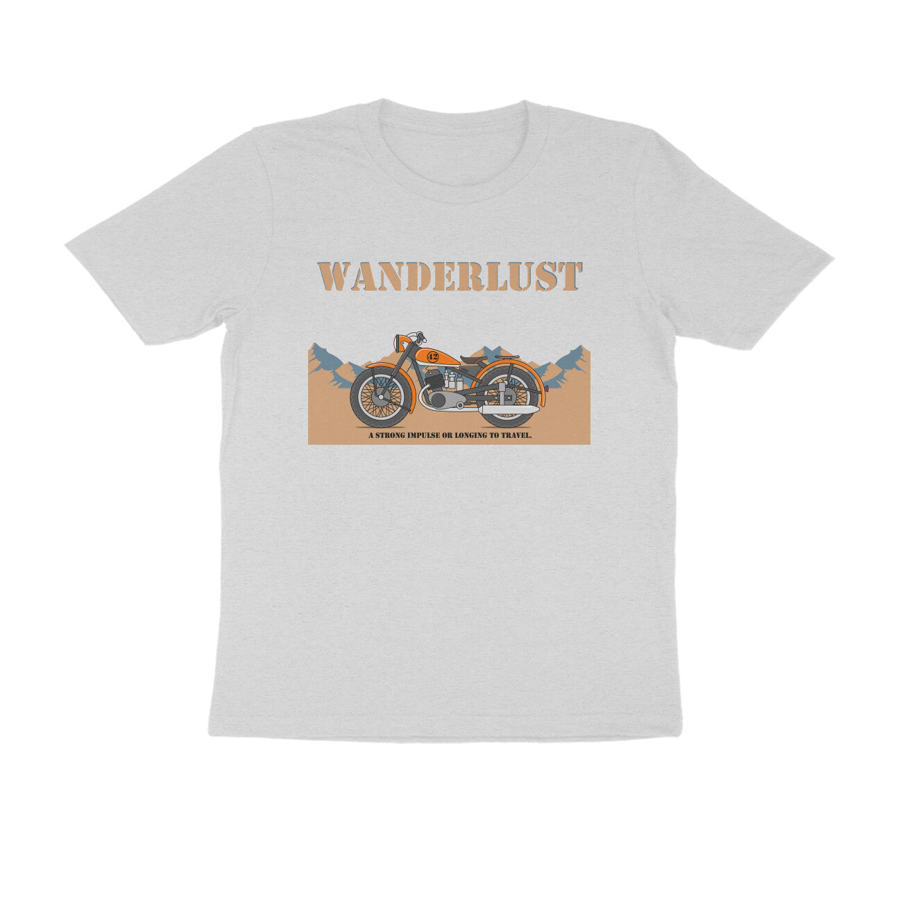Half-Sleeve Round Neck T-Shirt – Wanderlust 1