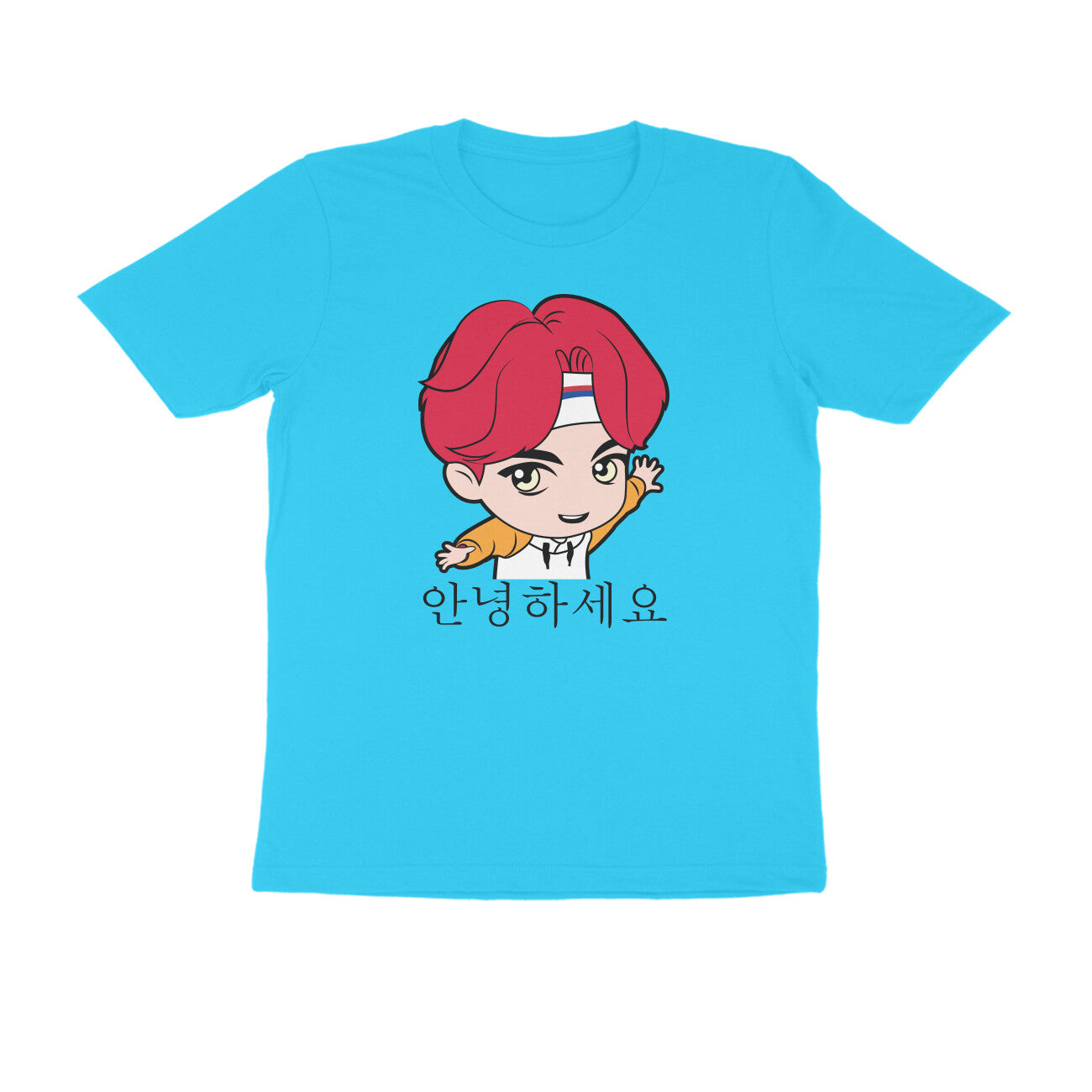 Half-Sleeve Round Neck T-Shirt – Korean – Annyeonghaseyo - Hello