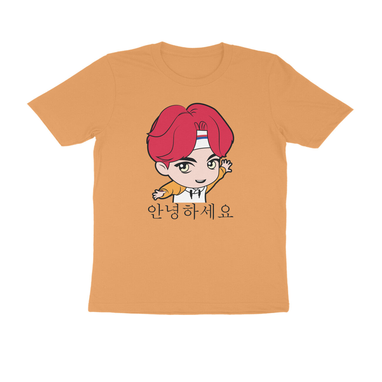 Half-Sleeve Round Neck T-Shirt – Korean – Annyeonghaseyo - Hello