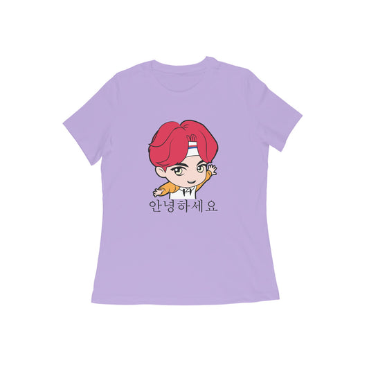 WOMEN'S ROUND NECK T-SHIRT - Korean – Annyeonghaseyo - Hello