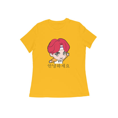 WOMEN'S ROUND NECK T-SHIRT - Korean – Annyeonghaseyo - Hello