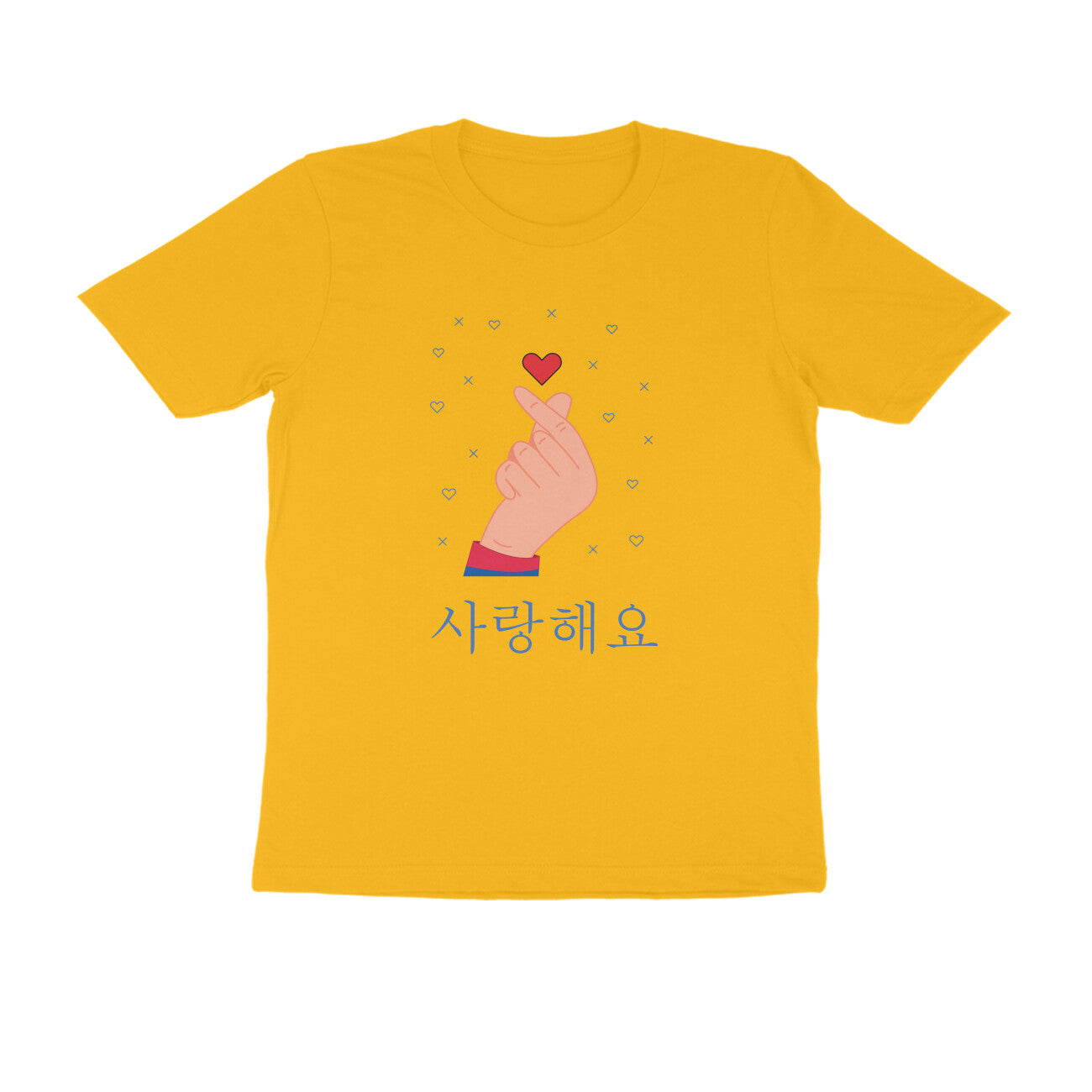 Half-Sleeve Round Neck T-Shirt – Korean – saranghaeyo - I love you 1