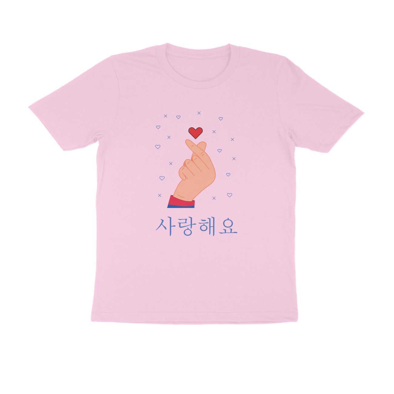 Half-Sleeve Round Neck T-Shirt – Korean – saranghaeyo - I love you 1