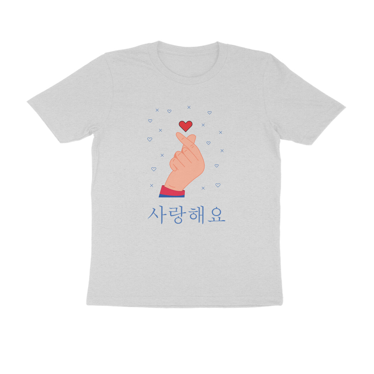 Half-Sleeve Round Neck T-Shirt – Korean – saranghaeyo - I love you 1