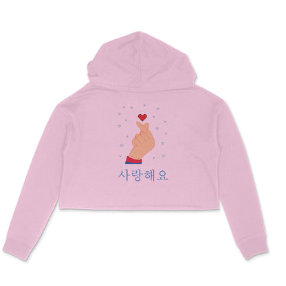 WOMEN'S CROP HOODIES - Korean – saranghaeyo - I love you 3